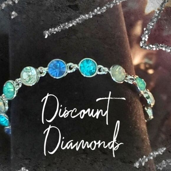 Multi Colored Topaz Tennis Bracelet on 925 Sterling Silver - Picture 3 of 4